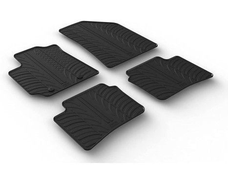 Alfombrillas de goma compatibles con Hyundai i10 2020- (T-Design, 4 piezas)