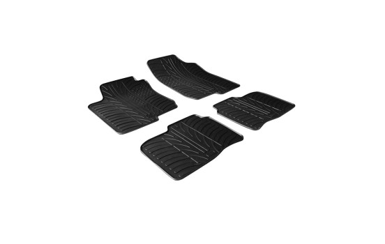 Alfombrillas de goma compatibles con Hyundai i30 / Kia Cee'd 2007-2011 (diseño T, 4 piezas)