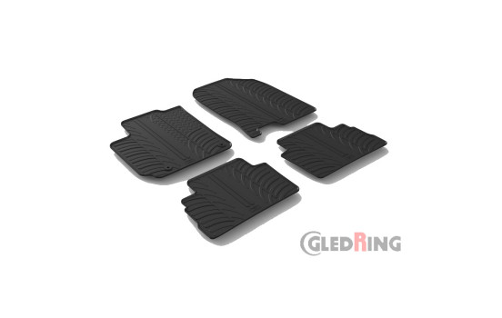 Alfombrillas de goma compatibles con Hyundai Kona 10/2017 (perfil en T, 4 piezas), Imagen 2