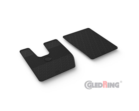 Alfombrillas de goma compatibles con Iveco S-Way 2019- (perfil G de 2 piezas + clips de montaje)