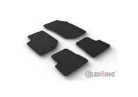 Alfombrillas de goma compatibles con Jeep Avenger (J2) (gasolina) 2023- (perfil en T de 4 piezas + clips de montaje)