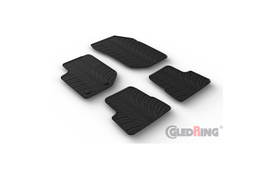 Alfombrillas de goma compatibles con Jeep Avenger (J2) (gasolina) 2023- (perfil en T de 4 piezas + clips de montaje), Imagen 2