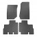 Alfombrillas de goma compatibles con Jeep Wrangler III (JK) 2007-2018 (4 piezas con puntos de montaje)