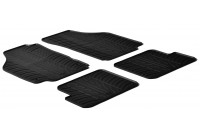 Alfombrillas de goma compatibles con Lancia Ypsilon 2003-2011 (diseño T, 4 piezas + clips de montaje)