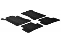 Alfombrillas de goma compatibles con Mercedes Clase C W203 2001-2007 (diseño T, 4 piezas + clips de montaje)
