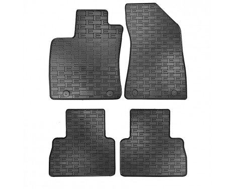 Alfombrillas de goma compatibles con MG ZS (EV) 2019- (4 piezas con puntos de montaje)