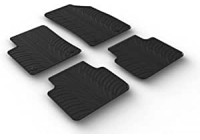 Alfombrillas de goma compatibles con Opel Crossland X 2021- (4 piezas + clips de montaje)