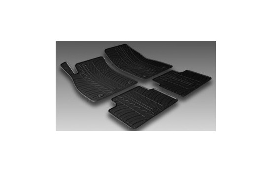 Alfombrillas de goma compatibles con Opel Insignia de 2008 a 2013 (diseño T, 4 piezas + clips de montaje), Imagen 2