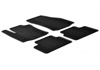 Alfombrillas de goma compatibles con Opel Meriva B 2010- (diseño T, 4 piezas + clips de montaje)