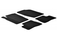 Alfombrillas de goma compatibles con Peugeot 206 3/5 puertas/SW/+ 1998- (T-Design 4 piezas + clips de montaje)