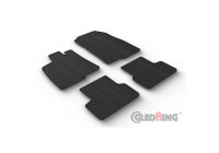 Alfombrillas de goma compatibles con Peugeot 3008 III Hybrid 2024- (perfil en T de 4 piezas + clips de montaje)