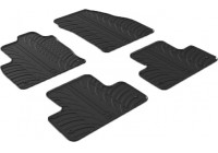 Alfombrillas de goma compatibles con Range Rover Evoque 2011- (diseño T, 4 piezas + clips de montaje)