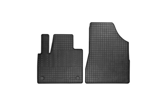 Alfombrillas de goma compatibles con Renault Kangoo III Furgon 2021- (2 piezas con puntos de fijación)