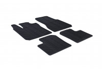 Alfombrillas de goma compatibles con Renault Twingo III 2014- (T-Design 4 piezas + clips de montaje)