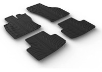 Alfombrillas de goma compatibles con Skoda Kodiaq 3/2017 (diseño T, 4 piezas + clips de montaje)