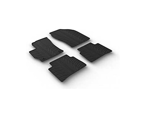 Alfombrillas de goma compatibles con Toyota Corolla Sedan Hybrid 12/2018 (4 piezas)