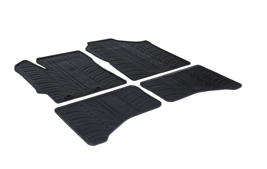 Alfombrillas de goma compatibles con Toyota Yaris Híbrido 5 puertas 2012- (4 piezas + clips de montaje)