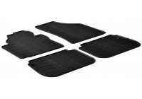 Alfombrillas de goma compatibles con Volkswagen Caddy 2004- (G-Design 4 piezas + clips de montaje)