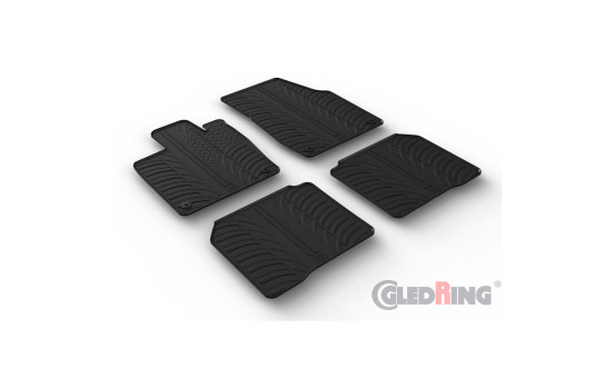 Alfombrillas de goma compatibles con Volkswagen ID.7 y ID.7 Tourer 2023- (perfil en T de 4 piezas + clips de montaje), Imagen 2