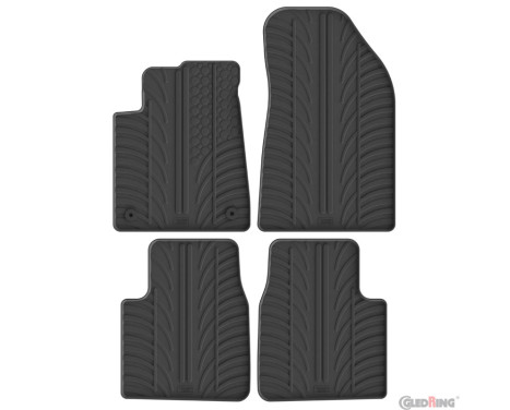 Alfombrillas de goma Gledring compatibles con Citroën C3 Aircross II 2024- (perfil en T de 4 piezas + clips de montaje)