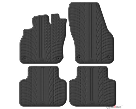 Alfombrillas de goma Gledring compatibles con Cupra Terramar (KP1) 2024- (perfil en T de 4 piezas + clips de montaje)