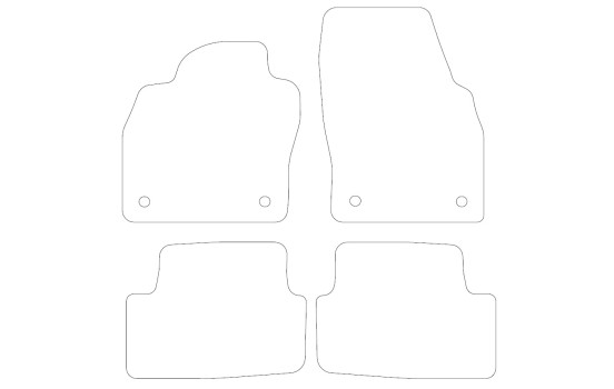 Alfombrillas de terciopelo aptas para Audi A1 2019 - 4 piezas, Imagen 2