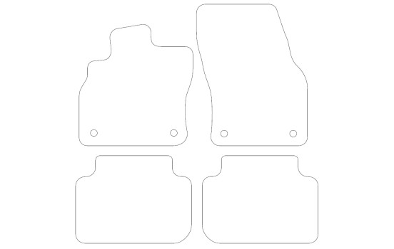 Alfombrillas de terciopelo aptas para Audi Q3 2019 - 4 piezas, Imagen 2