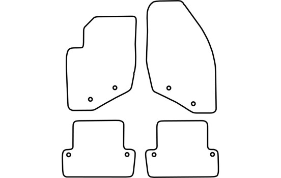 Alfombrillas de terciopelo aptas para Volvo S60 2000-2010, Imagen 6