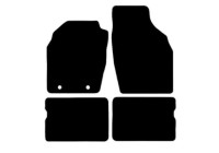 Alfombrillas de terciopelo compatibles con Opel Agila A 2000-2002, 4 piezas