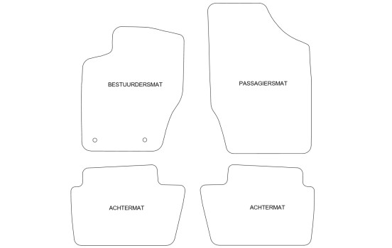 Alfombrillas de terciopelo para Citroën C4 2004-2010, 4 piezas, Imagen 2