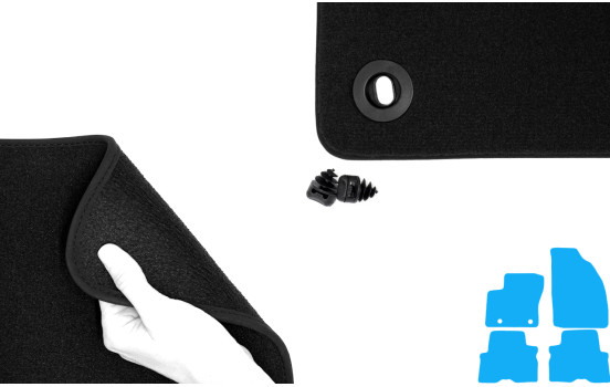 Alfombrillas de terciopelo para Ford C-Max 2003-2011, 4 piezas, Imagen 3