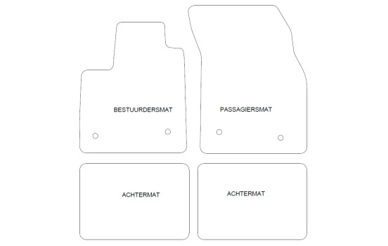 Alfombrillas de terciopelo para Ford Focus 2019 - 4 piezas, Imagen 2