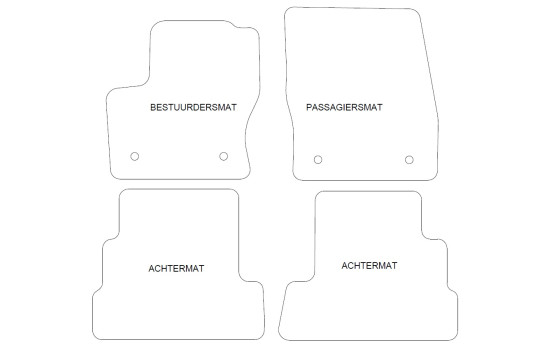 Alfombrillas de terciopelo para Ford Kuga 2016 (4 piezas), Imagen 2
