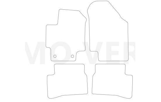 Alfombrillas de terciopelo para Hyundai Accent 2007 (4 piezas), Imagen 2