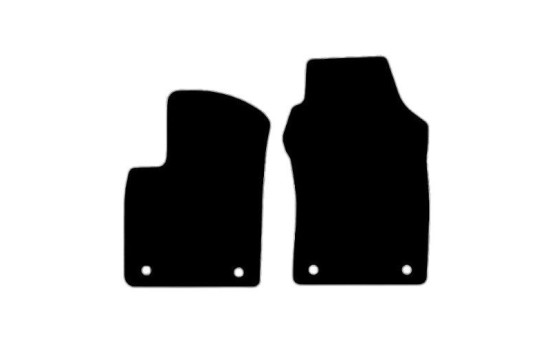 Alfombrillas delanteras compatibles con Fiat 500 Dualogic 2015-