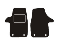 Alfombrillas para VW Transporter T5 (2 piezas + bev) 2003-2015