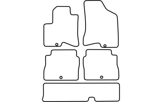 Alfombrillas velour adecuadas para Hyundai Santa Fe 2006- (7 personas), Imagen 6