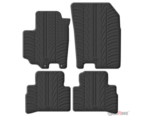 Alfombrillas de goma Gledring aptas para Suzuki Vitara (LY) Híbrido 2020- (Perfil en T de 4 piezas + clips de montaje)