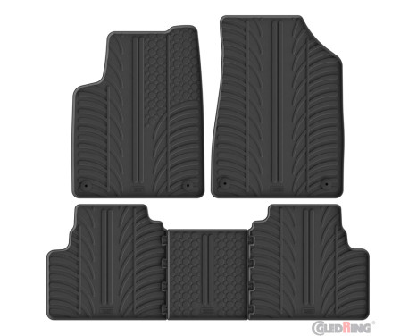 Alfombrillas de goma Gledring compatibles con Dongfeng Box EV 2024 (perfil en T de 5 piezas)