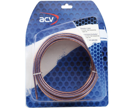 Cable de altavoz 2 x 2,50 mm azul transparente 10 m