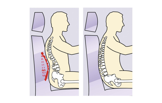 Soporte lumbar ajustable Defa gris, Imagen 2