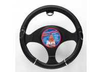 Funda para volante AutoStyle negra/cromada