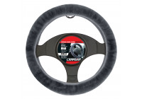 Funda para volante Carpoint de piel de oveja gris oscuro