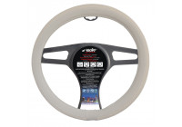 Funda para volante Simoni Racing 500 de piel sintética blanca