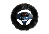 Funda para volante Simoni Racing de piel esponjosa negra