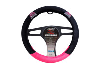 Funda para volante Simoni Racing Pussycat - 37-39 cm - Negro/Rosa