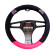 Funda para volante Simoni Racing Pussycat - 37-39 cm - Negro/Rosa