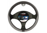 Funda para volante Simoni Racing Tidy de piel sintética negra/gris