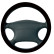 Funda para volante Simoni Racing Trophy Black Face - 37-39 cm - Negro