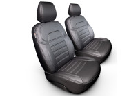 Juego de fundas de asiento de piel sintética New York Design 1+1 aptas para Renault Trafic/Opel Vivaro/Nissan